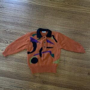 American Vintage Men's Cardigan - Orange, Black, and Purple